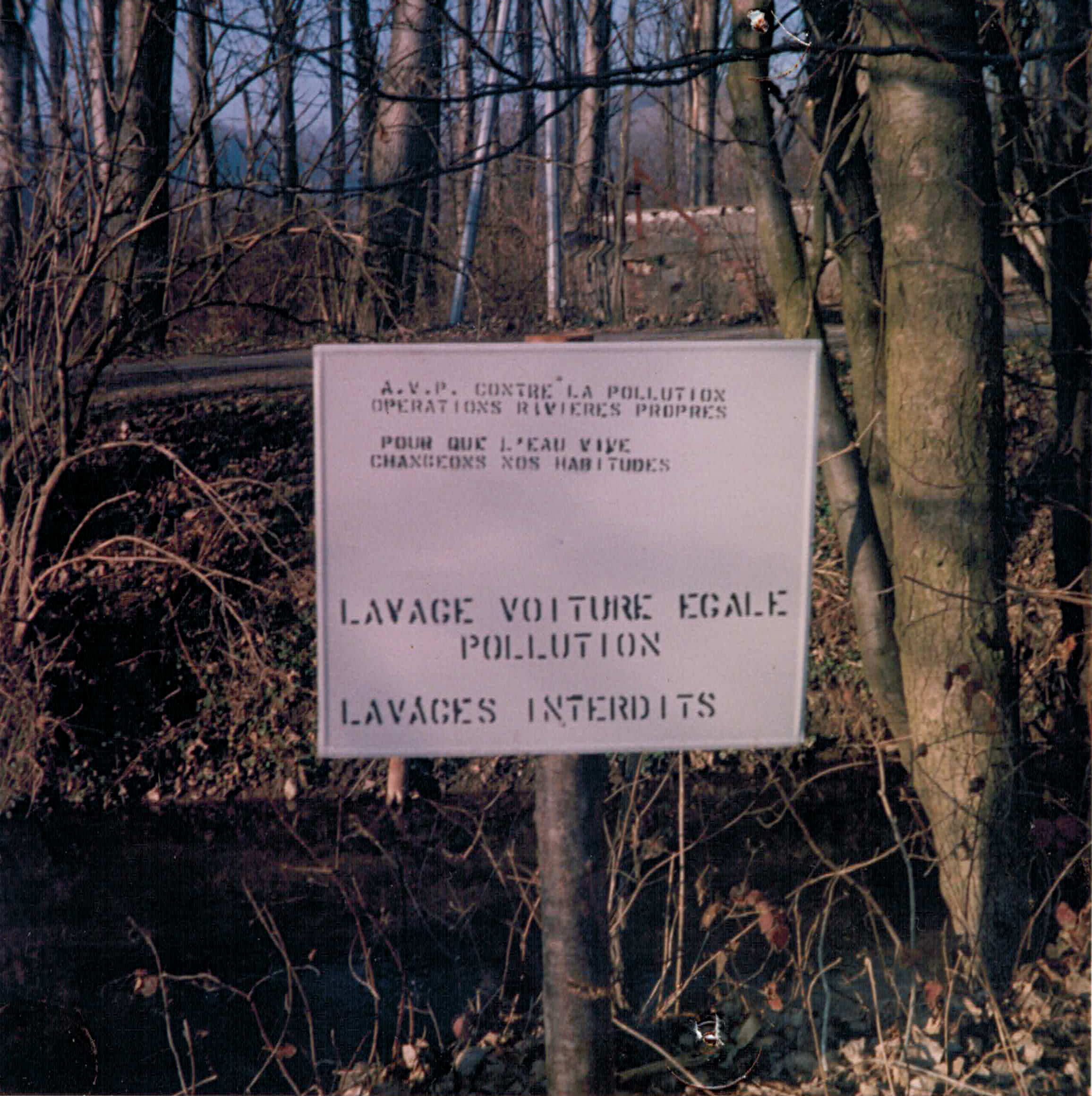 Panneau contre pollution 1986